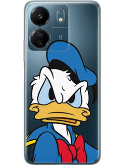 Disney Case Redmi 13C Donald Partial Print Angry Transparent