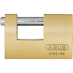 Abus 82/90 Monoblock Λουκέτο Πείρου (Τάκος) Ορειχάλκινος Με Ατσάλινο Πείρο 90mm Silver,Gold