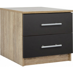ΚΟΜΟΔΙΝΟ ΜΕΛΑΜΙΝΗΣ CHELSEA HM2220.04 SONAMA-ΓΚΡΙ 48X40X41Υ εκ