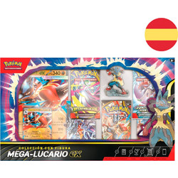 Spanish Pokemon Mega Lucario Ex Blister set collectible cards