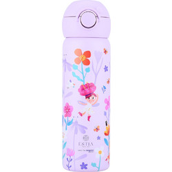 Estia Wonder Bottle Save Τhe Aegean Fairy Tales Παιδικό Παγούρι Θερμός Ανοξείδωτο με Καλαμάκι Λιλά 500ml
