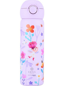 Estia Wonder Bottle Save Τhe Aegean Fairy Tales Παιδικό Παγούρι Θερμός Ανοξείδωτο με Καλαμάκι Λιλά 500ml