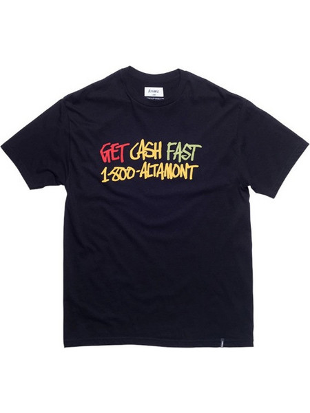 ALTAMONT Men Fast Cash Tee - BLACK - AT191048