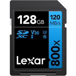 Lexar 800x SDXC 128GB Class 10 U3 V30 UHS-I