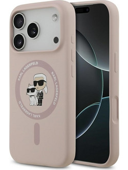 Karl Lagerfeld Rifign Signature Logo MagSafe Back Cover Pink (iPhone 18 Pro / 17 Pro)
