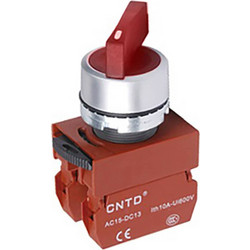 ΔΙΑΚΟΠΤΗΣ Φ22 0-1 1NO ΜΕ ΛΥΧΝΙΑ 230VAC ΚΟΚΚΙΝΗ C2SIL-R CNTD (ΣΕΤ ΜΕ 5)