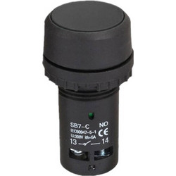 ΜΠΟΥΤΟΝ ΧΩΝΕΥΤΟ Φ22 1NO1NC ΜΑΥΡΟ MONOBLOCK CA25 XND (ΣΕΤ ΜΕ 10)
