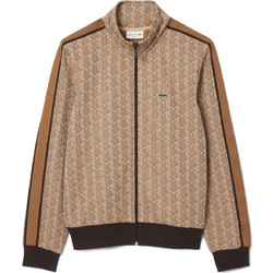 Lacoste Ανδρική Ζακέτα Φούτερ με Φερμουάρ Μπεζ SH1368-00-6IR