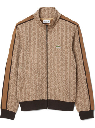 Lacoste Ανδρική Ζακέτα Φούτερ με Φερμουάρ Μπεζ SH1368-00-6IR