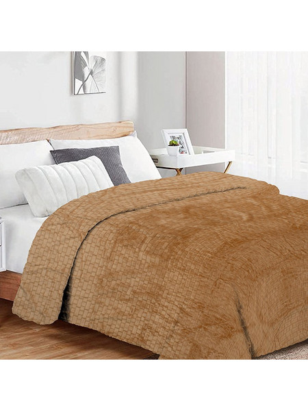 Κουβέρτα Fleece Υπέρδιπλη 220X240 Dimcol Jacquard Brick 2 (220x240)