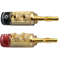 Fusion Banana High-end Banana Connector για Ηχεία 1.5 mm to 6.0 mm Transparent Gold (4 Τεμάχια)