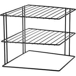 Ράφι Οργάνωσης Γωνιακό Μαύρο 3 Θέσεων 23x23x21cm