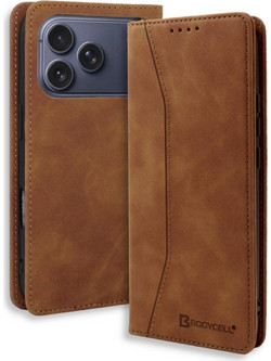Bodycell Book Case Θήκη Πορτοφόλι Brown (iPhone 17 Pro Max)