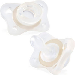 Chicco Physio Mini Soft Ανατομικές Ορθοδοντικές Πιπίλες Σιλικόνης Νυκτός 2-6m Λευκό 2τμχ