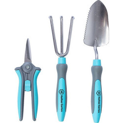 EXTRALINK 3-Piece Garden Tool Set, Shovel, Pruners, Rake