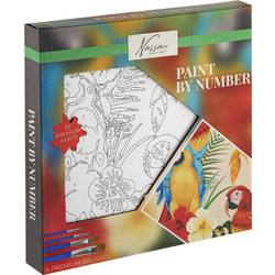 PAINT BY NUMBERS 20Χ20 εκ. ΠΑΠΑΓΑΛΟΣ & 4 ΠΙΝΕΛΑ (002.AR2010-GE)