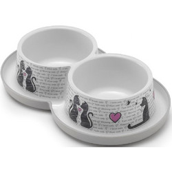 Διπλό Μπολάκι Γάτας Cats in Love - 2*350ml