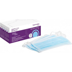 Bournas Medicals SOFTcare 3ply Δετή Γαλάζια 50τμχ