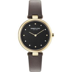 Kenneth Cole Classic Γυναικείο Ρολόι με Καφέ Δερμάτινο Λουράκι KC50513003