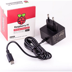 Raspberry Pi 4 Official μετασχηματιστής στα 3A (15,3W) USB-C (μαύρος)