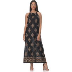 Coocu Syros Ethnic Maxi Φόρεμα Μαύρο