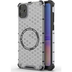 Techsuit Honeycomb Shield Magsafe Back Cover White (Samsung Galaxy A05)