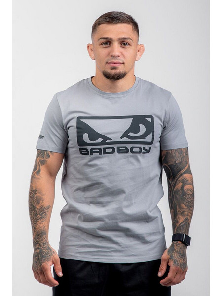BAD BOY LOGO CLASSIC MEN'S T-SHIRT REGULAR FIT BB-000001-GB Γκρί