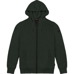 Double MTOP-1091 Ανδρική Ζακέτα Φούτερ με Κουκούλα Forest Green