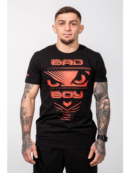BAD BOY FIGHT MEN'S T-SHIRT REGULAR FIT BB-000024-BRE Μαύρο