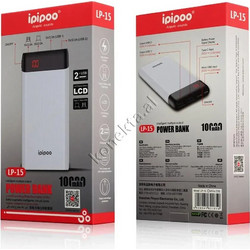 Ipipoo LP15 Power Bank 10000mAh με 2 Θύρες USB-A White