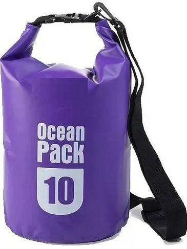 Ocean Pack Στεγανός Σάκος Ώμου με Χωρητικότητα 10 Λίτρων Μωβ Χρώμα