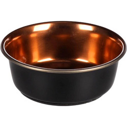 FEEDING AND DRINKING BOWL EZRA STAINLESS STEEL BLACK ROUND 475ML 13,5CM