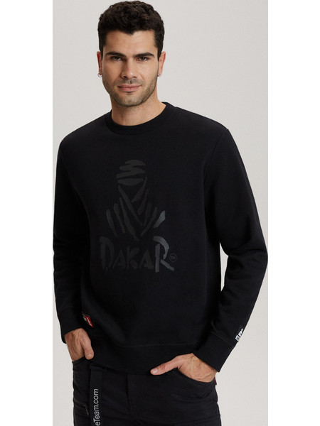 Dakar Μπλούζα Φούτερ L/S DKR CREW 04 - BLACK