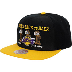 Mitchell & Ness Lakers Champs Ανδρικό Καπέλο Jockey Snapback Υφασμάτινο Μαύρο HHSS4196-LALYYPPPBKGD