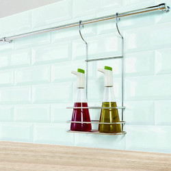 Θήκη Χρωμίου για 2 Μπουκάλια 1 lt. 22 x 10 x 41 εκ. Metaltex Lonardo 350327