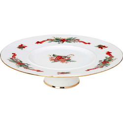Χριστουγεννιάτικη Πιατέλα Με Πόδι Christmas Magic 06.240.055 32cm Multi Cryspo Trio