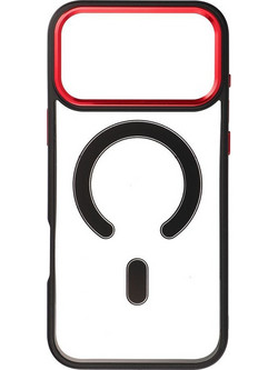 MagSafe compatible COLOR EDGE MAG COVER case for IPHONE 17 Pro Max black and red