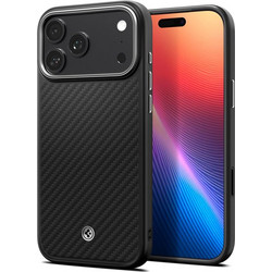 Θήκη iPhone 18 Pro Max / 17 Pro Max Spigen Enzo Aramid T MagFit MagSafe Black/Silver (ACS09905)