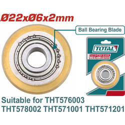 Total THT576003B Ανταλλακτικό Μαχαίρι Φ-22Χ6Χ2mm Για THT576003 / THT578002 / THT571001 / THT571201