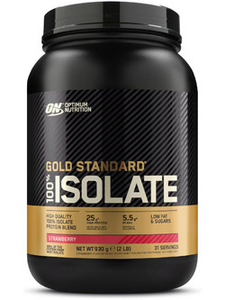 Optimum Nutrition Gold Standard 100% Isolate Strawberry Πρωτεΐνη Ορού Γάλακτος Γράμμωσης 930gr