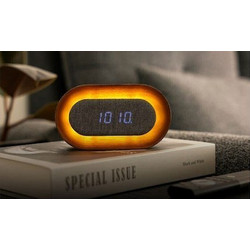 GINGKO LUMOS CLOCK OVAL WALNUT G076O-WT