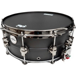 LIMITED EDITION TOTAL BLACK STEEL SNARE | Tαμπούρο Total Black Steel, 14"x 6"