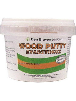 Ξυλόστοκος νερού 12τεμ. WOOD-PUTTY καρυδιά σκούρη 200ml ακρυλικός, για επιδιόρθωση χτυπημάτων, ρωγμών, ατελειών και ξύλινων οπών, δυνατή η εφαρμογή σε πολλαπλές στρώσεις, μετα την ωρίμανση γυαλοχαρτάρ