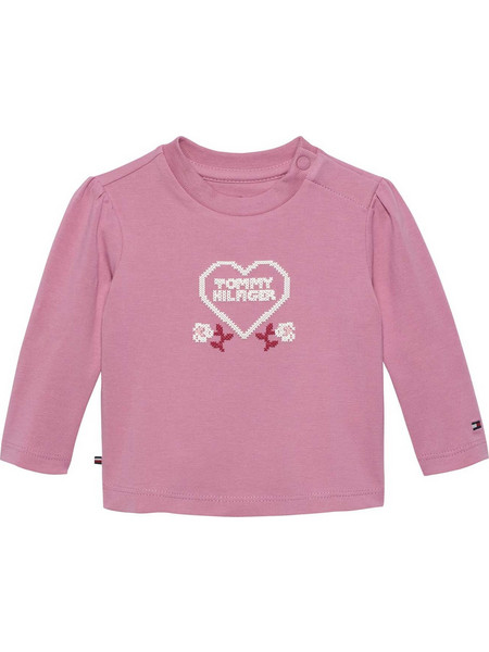 Tommy Hilfiger Βρεφική μπλούζα Heart Graphic KN0KN02057 THC - Pink