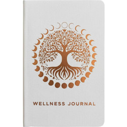 White Wellness Journal - 120 pages - Rose Gold Tree of Life