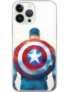 Θήκη Soft TPU Marvel Apple iPhone 15 Pro Max Captain America 002 Partial Print Διάφανο N64045