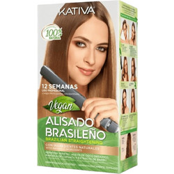 Kativa Alisado Brasileno Kit Vegan Σετ Ισιωτικής Θεραπείας Μαλλιών Κερατίνης για Επανόρθωση