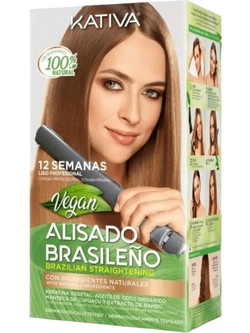 Kativa Alisado Brasileno Kit Vegan Σετ Ισιωτικής Θεραπείας Μαλλιών Κερατίνης για Επανόρθωση