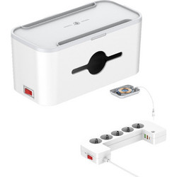 Επιτραπέζιος Box Φορτιστής Energizer EPB2500W03EU 2500W 5xΣούκο 2xUSB USB-C PD20W QC 2.4A Ασύρματη Φόρτιση 15W Διακόπτη Ασφαλείας 2m Λευκός