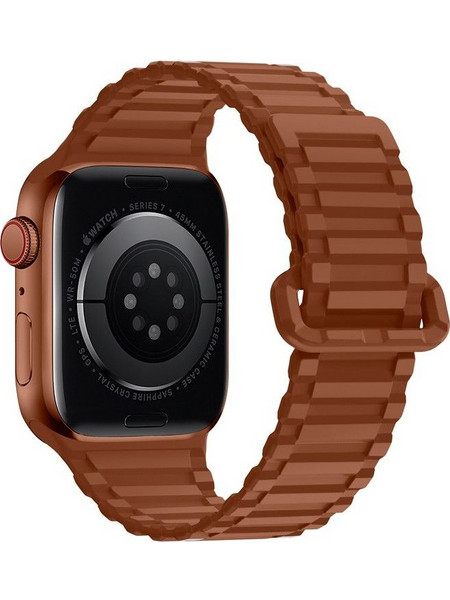 Hoco WA06 Flexible Military Pattern Λουράκι Σιλικόνης Brown (Apple Watch 42 / 44 / 45 / 49mm)